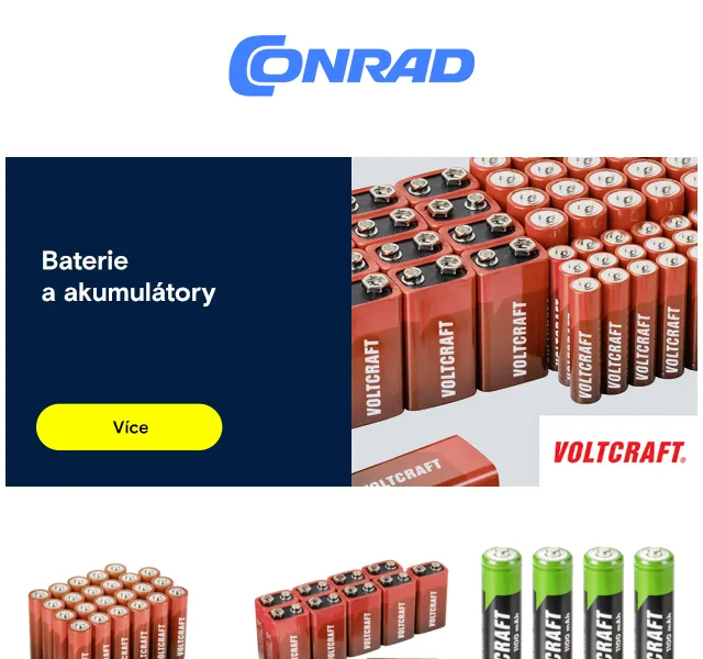 Conrad Electronic: VOLTCRAFT baterie a akumulátory – červenec 2026 | Nuslet.cz
