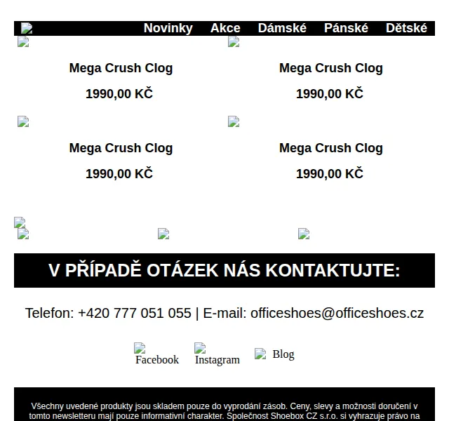 Office Shoes: Crocs Mega Crush Clog za 1990 Kč – červen 2026 | Nuslet.cz