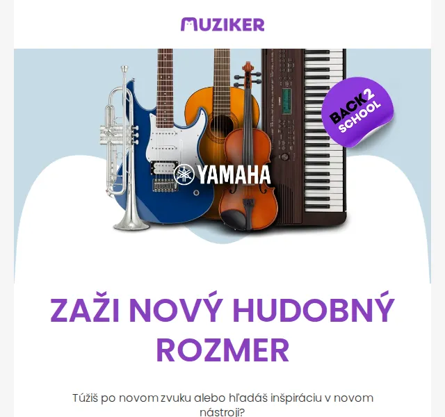 Muziker: Sleva až 70 € na Yamahu – červenec 2026 | Nuslet.cz