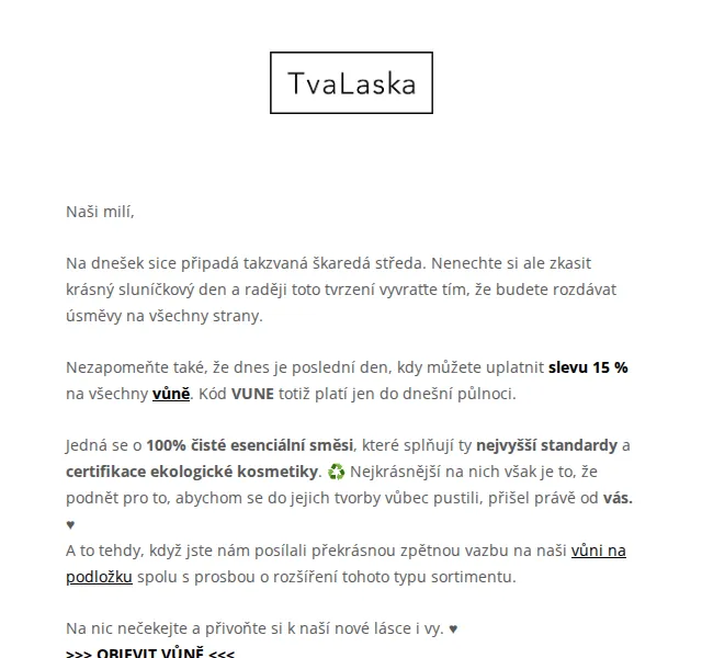 Niki a Ctirad z TvaLaska: sleva 15 % na vůně a akce na legíny – červen 2026 | Nuslet.cz