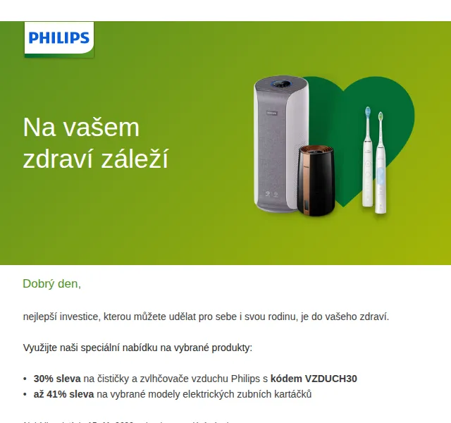 Philips: Sleva až 41 % na zubní kartáčky a 30 % na čističky – červen 2026 | Nuslet.cz