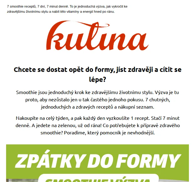 KULINA.cz: Smoothie výzva a mixéry – červen 2026 | Nuslet.cz