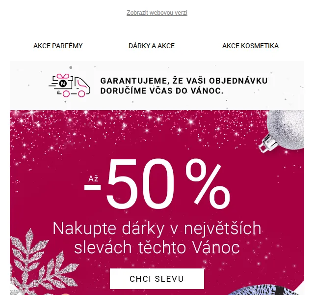 Notino: vánoční akce s 10% slevou v aplikaci – červen 2026 | Nuslet.cz