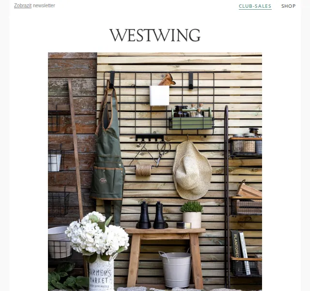 Westwing: Zahrada, BOBBI BROWN, Lake House – červen 2026 | Nuslet.cz