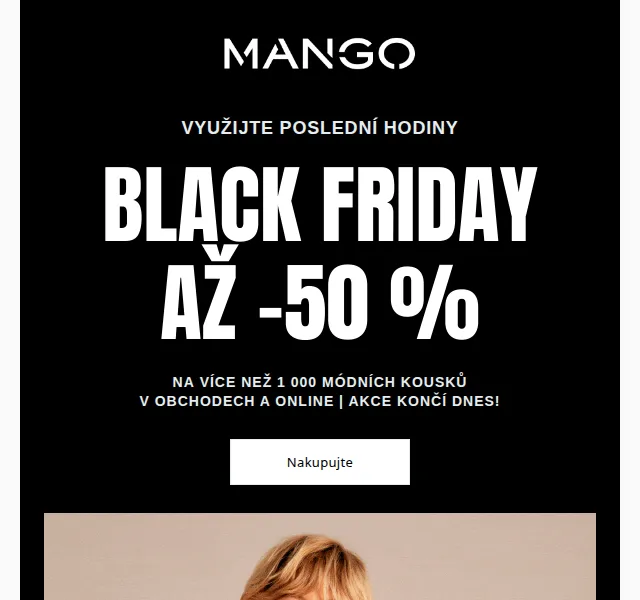 MANGO: Až -50 % na více než 1 000 módních kousků – červen 2026 | Nuslet.cz