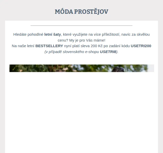Móda Prostějov: letní šaty se slevou 200 Kč – červen 2026 | Nuslet.cz