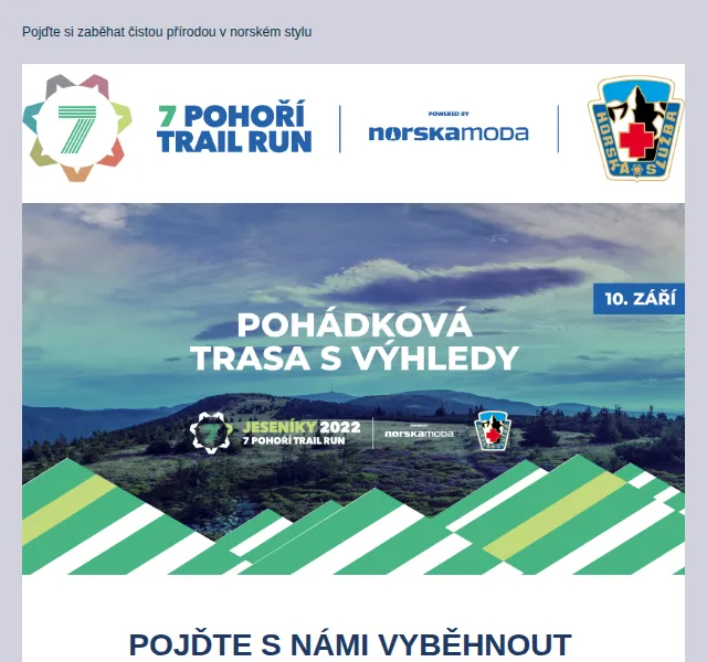 Norskamoda.cz: Sleva na vstupné 7 Pohoří Trail Run – září 2026 | Nuslet.cz