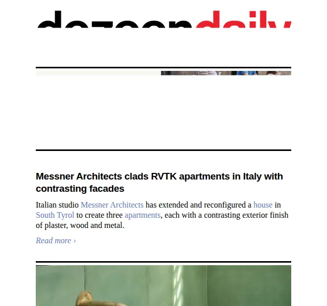 Dezeen Daily: Novinky z architektury a designu – červen 2026 | Nuslet.cz
