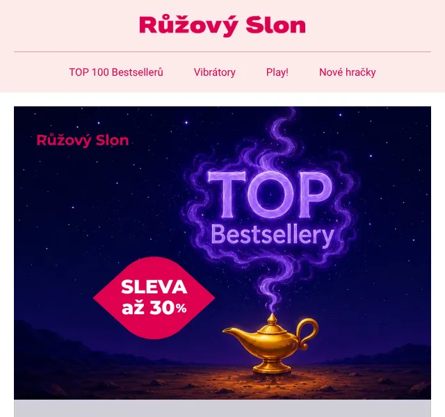 RuzovySlon.cz: Vodotěsné vibrátory -20 až -30 % – červenec 2026