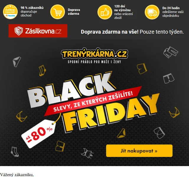 Lukáš z Trenýrkárna.cz: Black Friday doprava zdarma a slevy až 80 % – červenec 2026 | Nuslet.cz