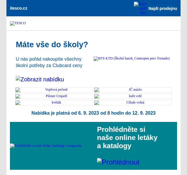 Tesco: Chybějící školní potřeby – září 2026 | Nuslet.cz