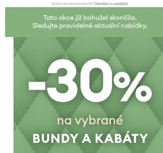 Sinsay: Sleva 30 % na bundy a kabáty – červen 2026 | Nuslet.cz