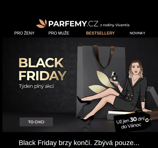 Parfemy.cz: BLACK FRIDAY slevy až 50 % – červen 2026 | Nuslet.cz
