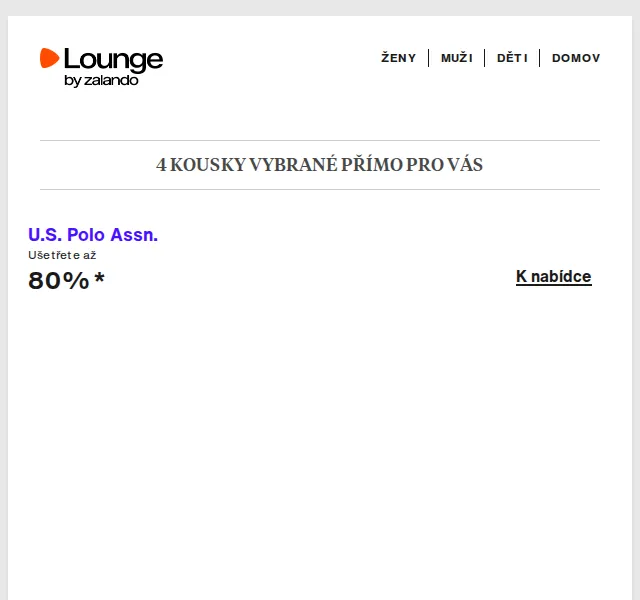 Lounge by Zalando: U.S. Polo, UGG, Vagabond – sleva až 80 % – duben 2026
