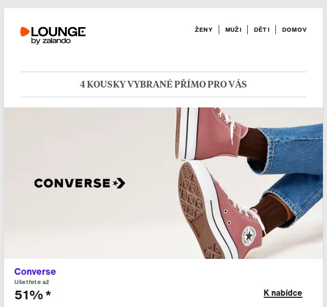 Lounge by Zalando: Slevy až 75 % na Converse, G-Star a EGLO – červen 2026 | Nuslet.cz
