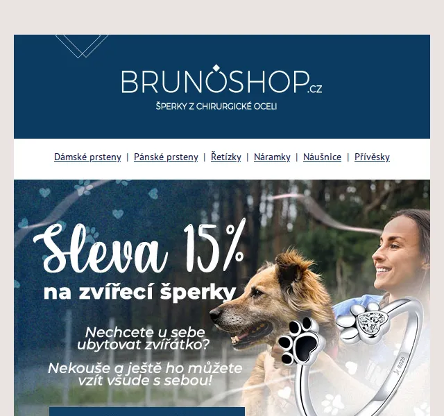 BRUNOshop.cz: 15% sleva na zvířecí šperky – červen 2026 | Nuslet.cz