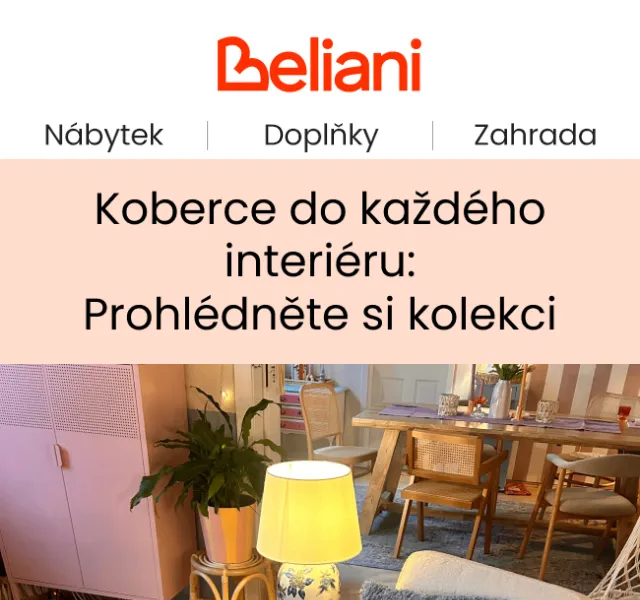 Beliani.cz: Koberce se slevou až 67 % – květen 2026