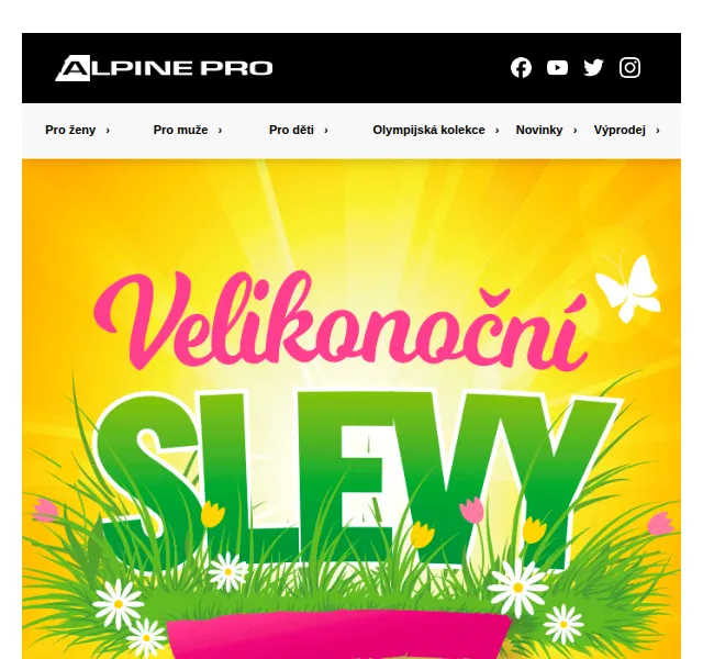 ALPINE PRO: velikonoční slevy až 56 % – červen 2026 | Nuslet.cz