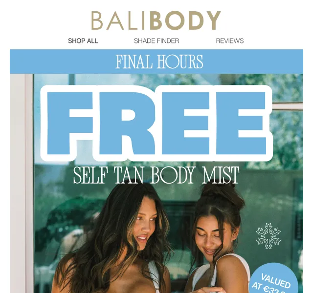 Bali Body: Self Tan Body Mist ZDARMA – červenec 2026 | Nuslet.cz