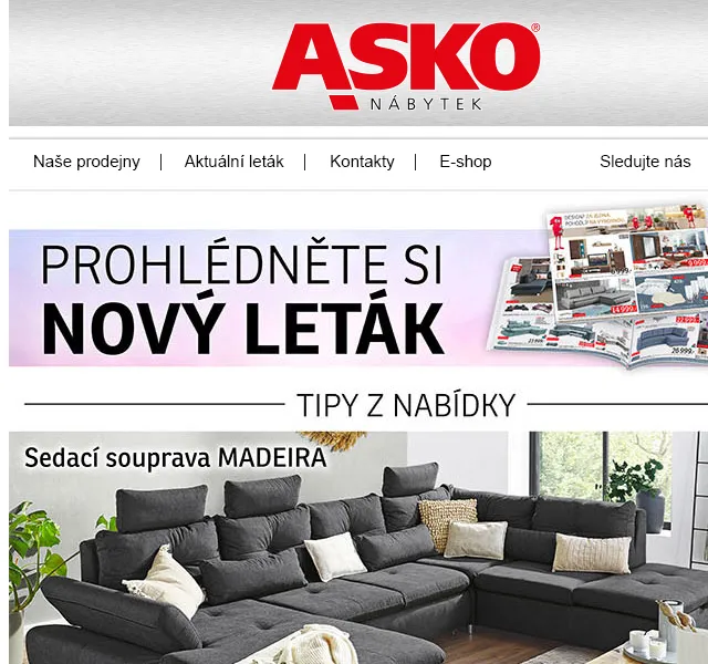 Asko Nábytek: Nový leták – červen 2026 | Nuslet.cz