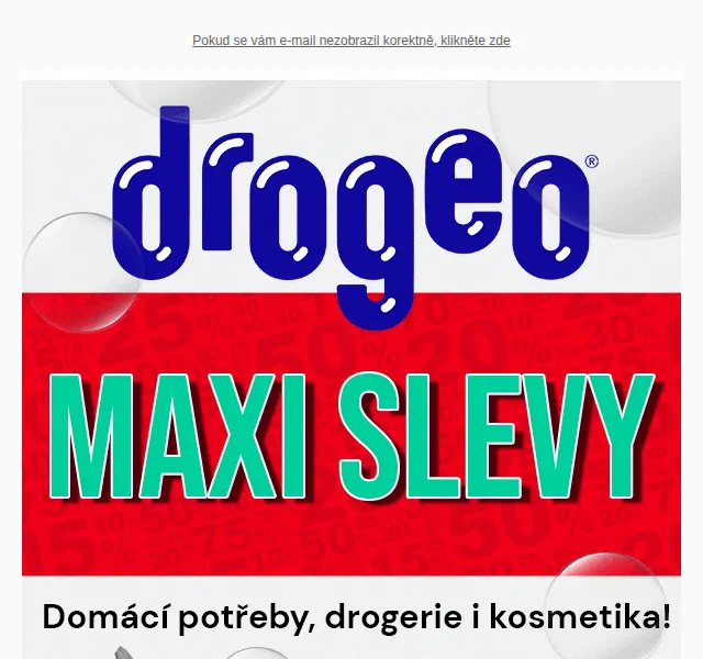 Drogeo: MAXI slevy na domácí potřeby od 19,50 Kč – červen 2026 | Nuslet.cz
