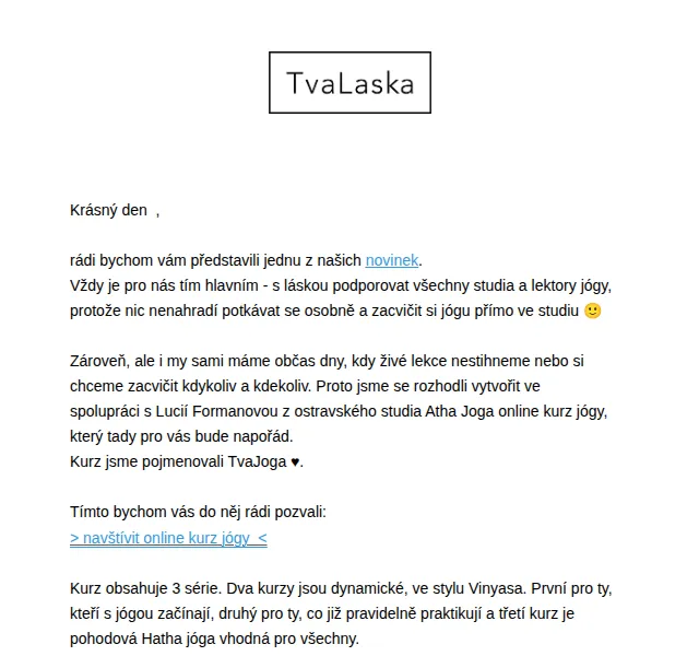 Niki a Ctirad z TvaLaska: 3 kurzy online jógy zdarma – červen 2026 | Nuslet.cz