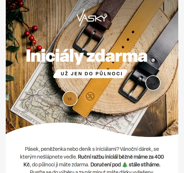 Vasky: Peněženka s iniciálami za 400 Kč levněji – červen 2026 | Nuslet.cz