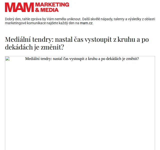 Marketing & Media: Mediální tendry – červen 2026 | Nuslet.cz