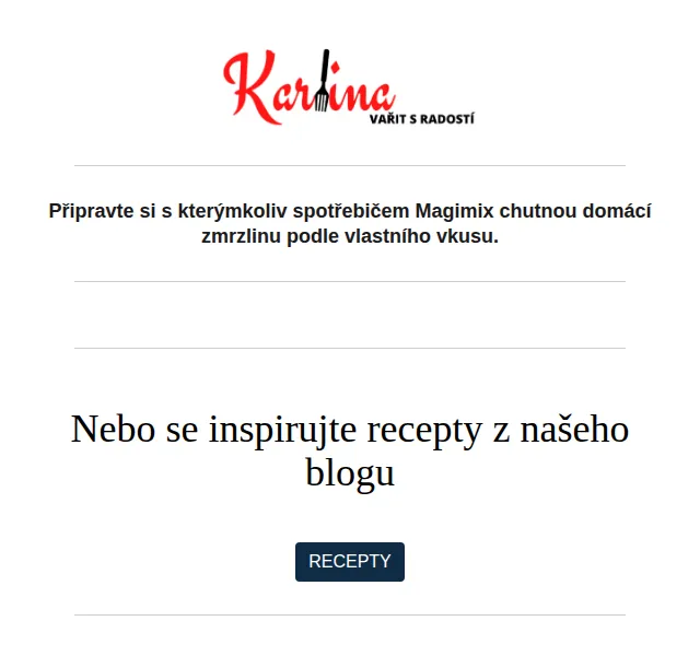 Karlina CZ: Magimix domácí zmrzlinovače – červenec 2026 | Nuslet.cz