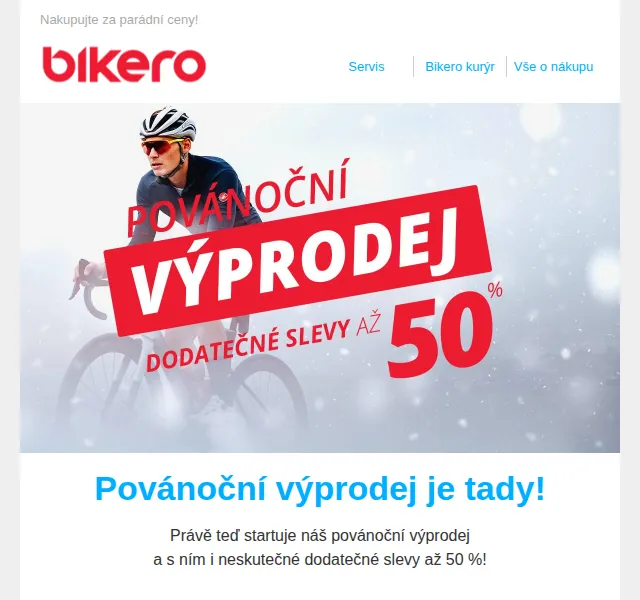 czbikero: Povánoční výprodej s extra slevami až 50 % – červenec 2026 | Nuslet.cz