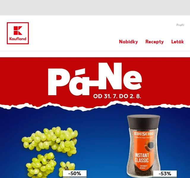 Kaufland Card: víkendové nabídky – srpen 2026 | Nuslet