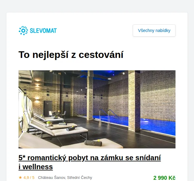 Slevomat: Romantický pobyt na zámku 5* se snídaní – červen 2026 | Nuslet.cz