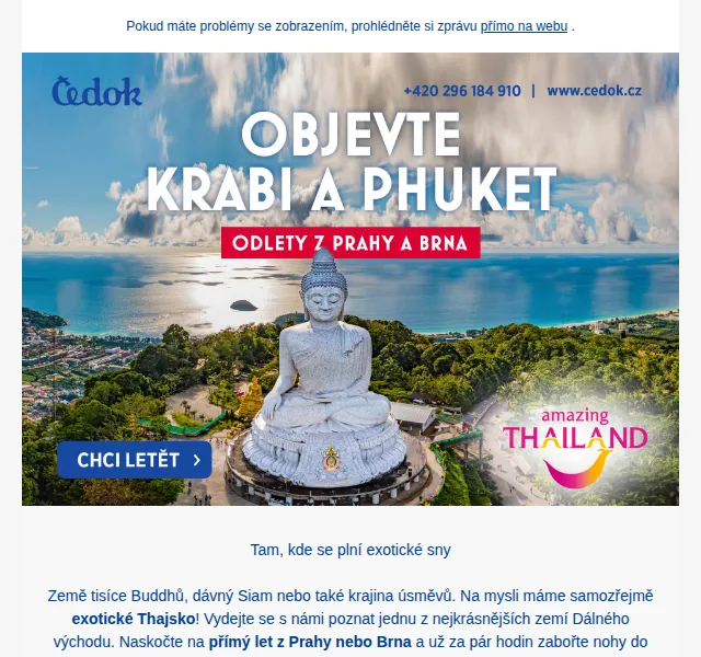 Čedok: Thajsko od 18 990 Kč – červenec 2026 | Nuslet.cz