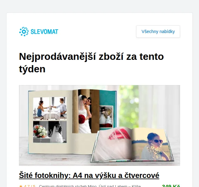 Slevomat: Šité fotoknihy A4 a čtvercové od 99 Kč – červen 2026 | Nuslet.cz