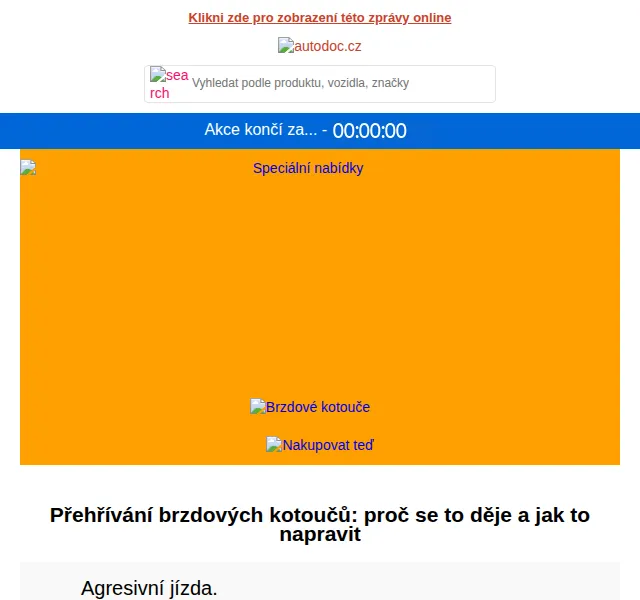 Autodoc: 40% sleva brzdové kotouče – červen 2026 | Nuslet.cz