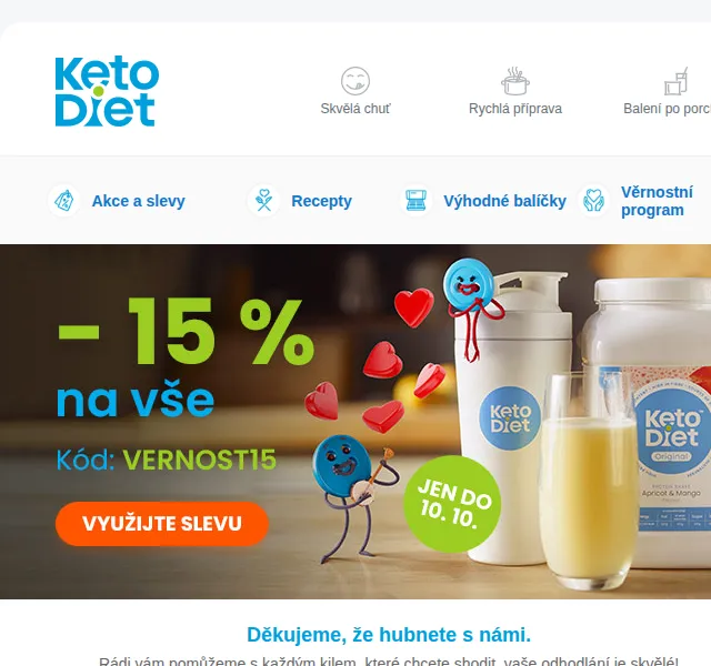 KetoDiet: Sleva 15 % na vše – červen 2026 | Nuslet.cz