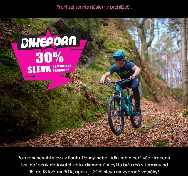 Bikeporn: 30% sleva na cyklo bižuterii – červen 2026 | Nuslet.cz