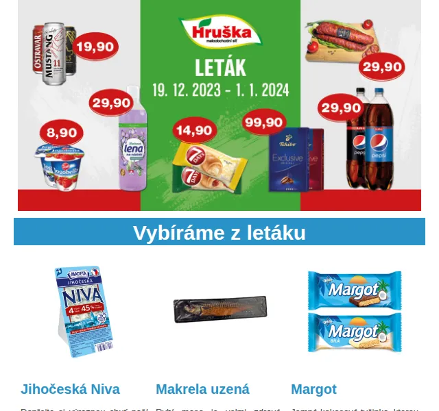 Váš HRUŠKA tým: Leták s Jihočeskou Nivou a Fernetem – červen 2026 | Nuslet.cz