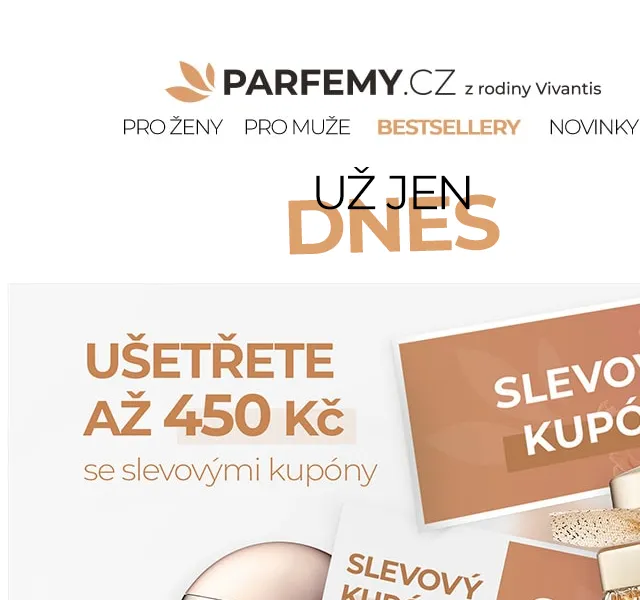 Parfemy.cz: Slevové kupóny až 450 Kč – červen 2026 | Nuslet.cz