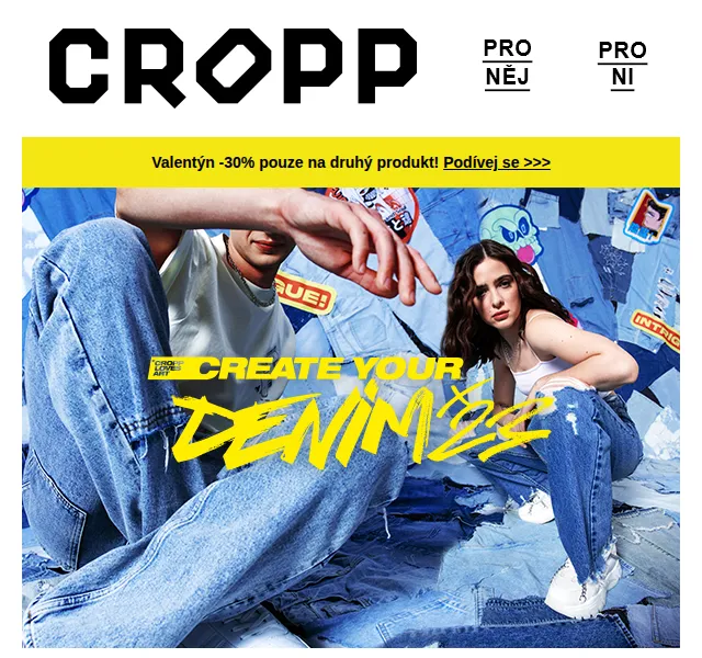 Cropp: sleva 30 % na denim – červen 2026 | Nuslet.cz