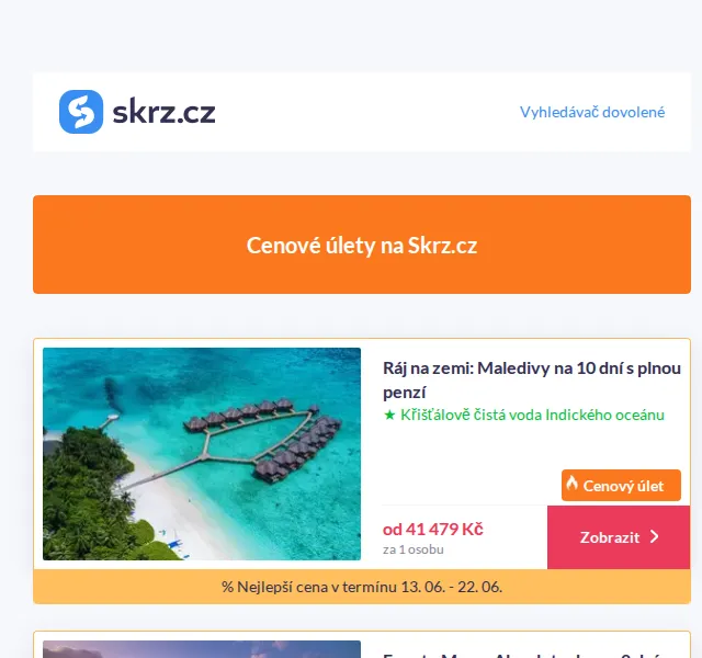 Vánoce na Skrz: dovolená Maledivy 10 dní od 41 479 Kč – červen 2026 | Nuslet.cz