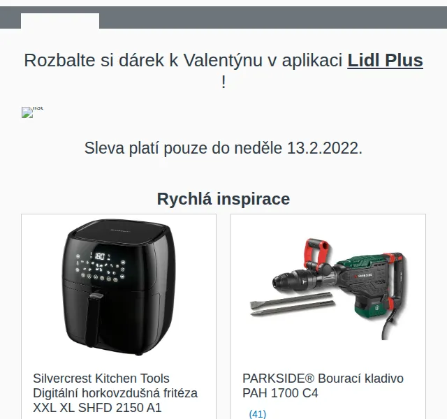 Lidl: Valentine's sleva 200 Kč v aplikaci Lidl Plus – červen 2026 | Nuslet.cz