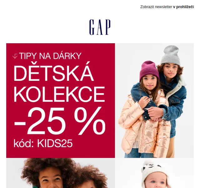 GAPstore.cz: Dětská kolekce se slevou 25 % – červen 2026 | Nuslet.cz