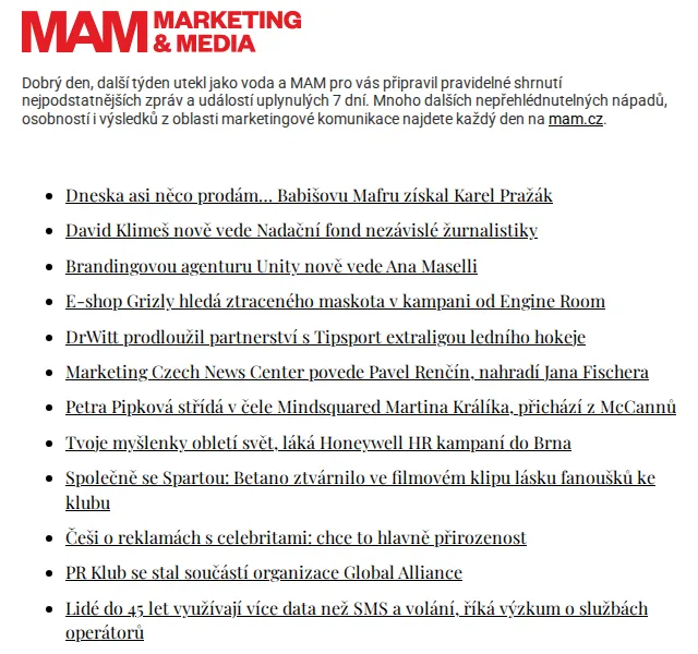 Marketing & Media: MAM přehled – září 2023 | Nuslet.cz