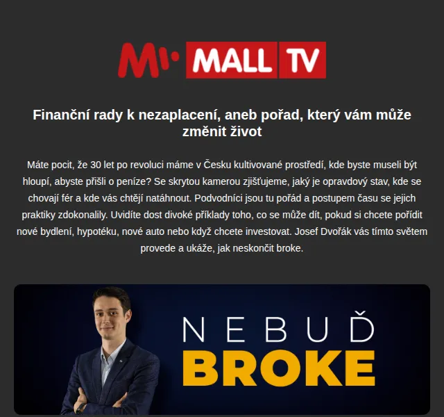 MALL TV: Nebuďte švorc s Josefem Dvořákem – červen 2026 | Nuslet.cz