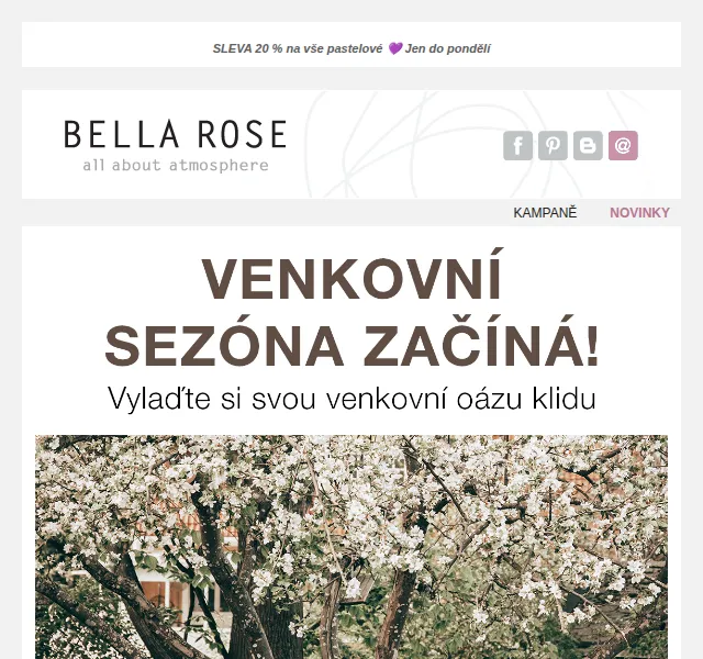 Bella Rose: Sleva 20 % na pastelové zboží – červen 2026 | Nuslet.cz