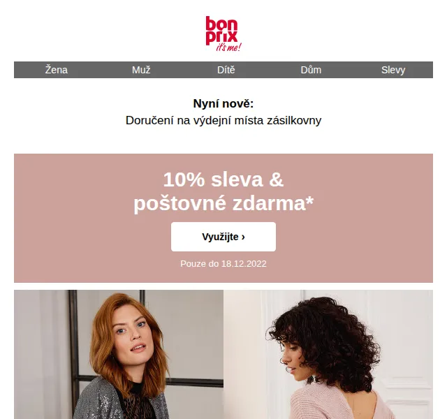 bonprix: 10% sleva a poštovné zdarma – červen 2026 | Nuslet.cz