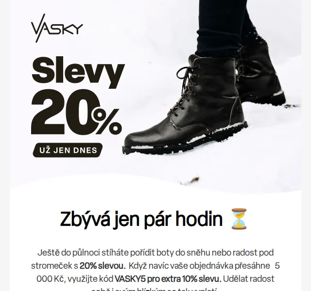 Vasky: 20% sleva na boty do sněhu – červenec 2026 | Nuslet.cz