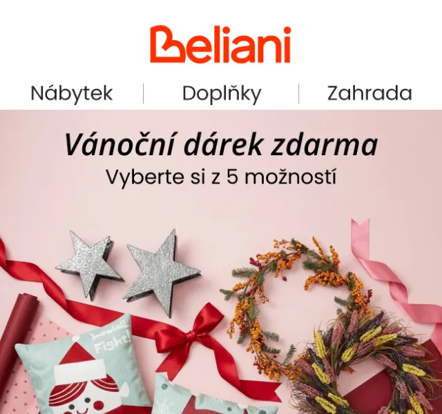 Beliani.cz: Dárek zdarma ke slevě – september 2026