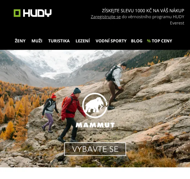 Hudy: Mammut kolekce – říjen 2026, sleva 1000 Kč